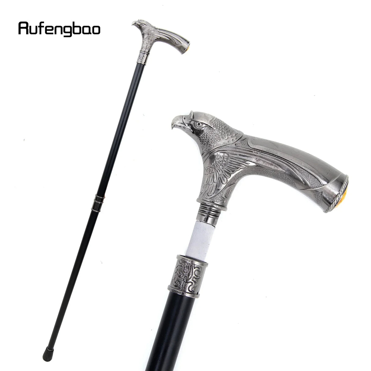 Eagle Head with Rhinestone Walking Stick with Hidden