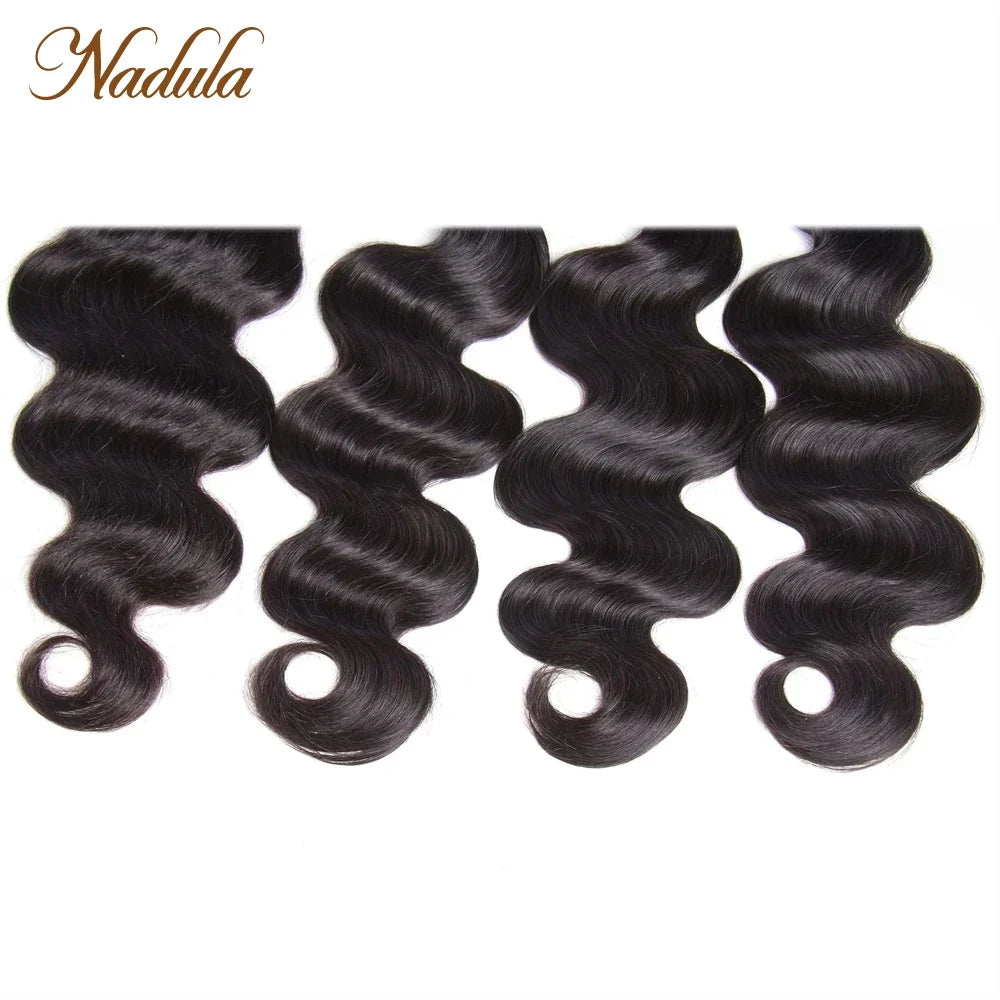 Nadula Body Wave Bundles With Closur 4x4 Closure