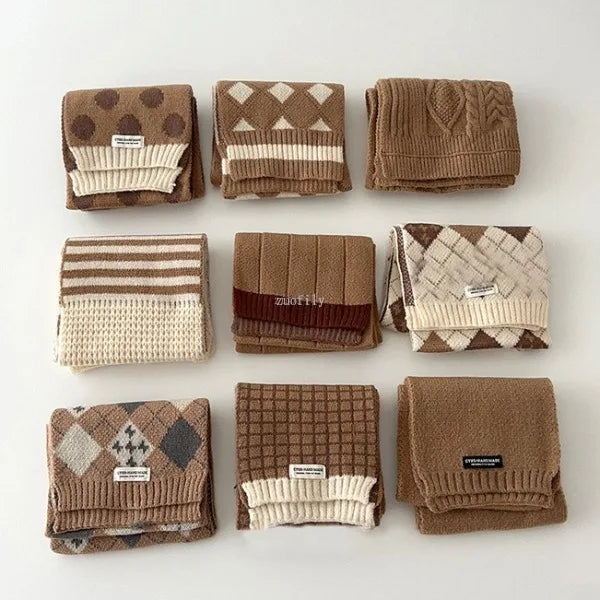 Kids Plaids Scarf New Autumn Winter Boys and