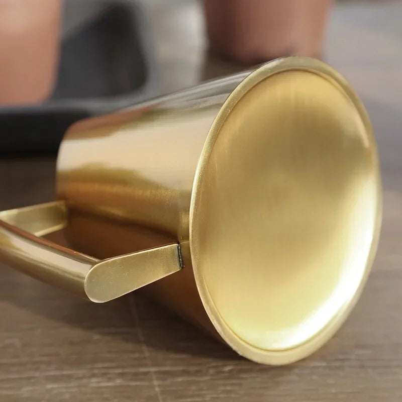 Stainless Steel Long Spout Watering Cans Golden Bronze