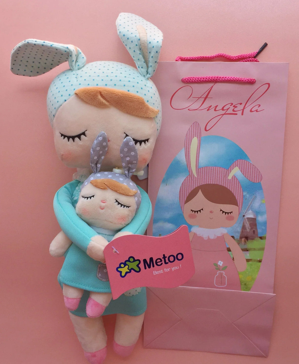 Metoo Doll Stuffed Toys Kawaii Mother and Kid