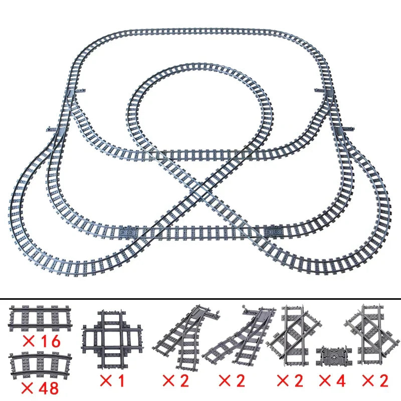 NEW City Trains Flexible Tracks Soft Straight Curved