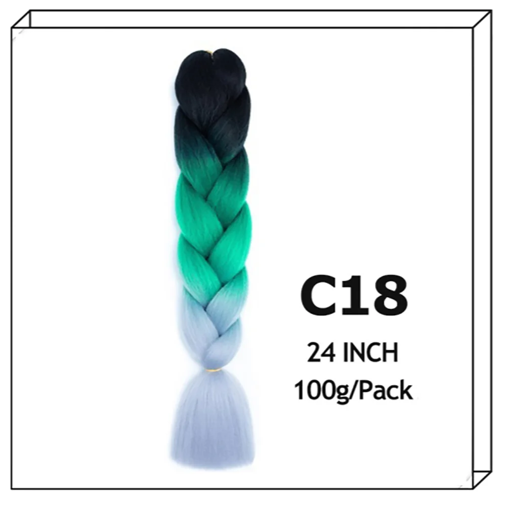 24Inch Synthetic Long Jumbo Ombre Braiding Hair For