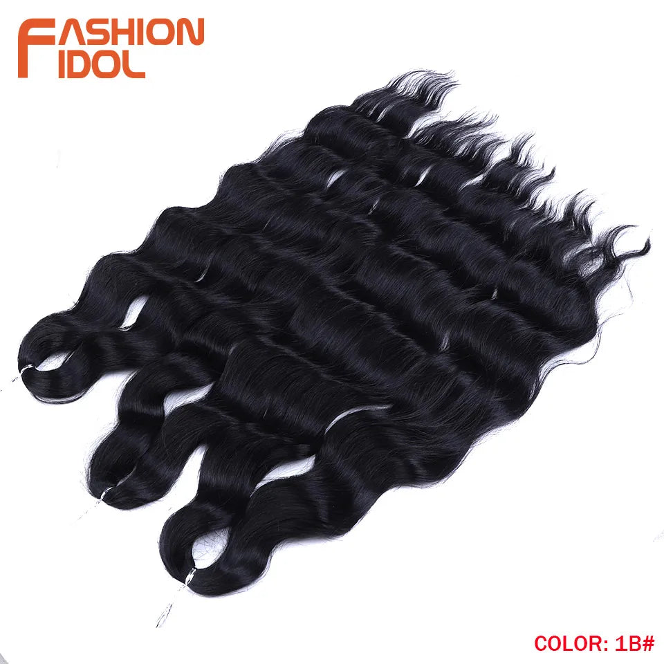 FASHION IDOL Lena Hair Synthetic Deep Wave Braiding
