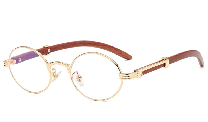 2022 New Vintage Imitation Wood Sunglasses Europe and