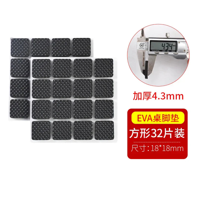 Round Square Furniture Stool Silent Wear-resistant Non-slip Rubber