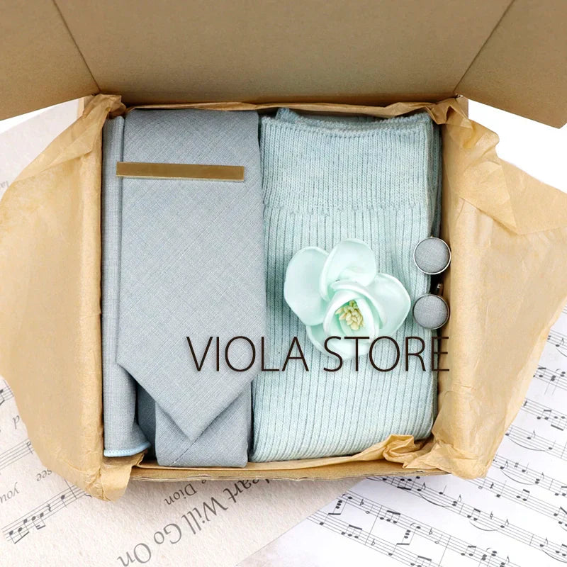 Viola Design 5PCS Gift Box Solid Cotton Sock