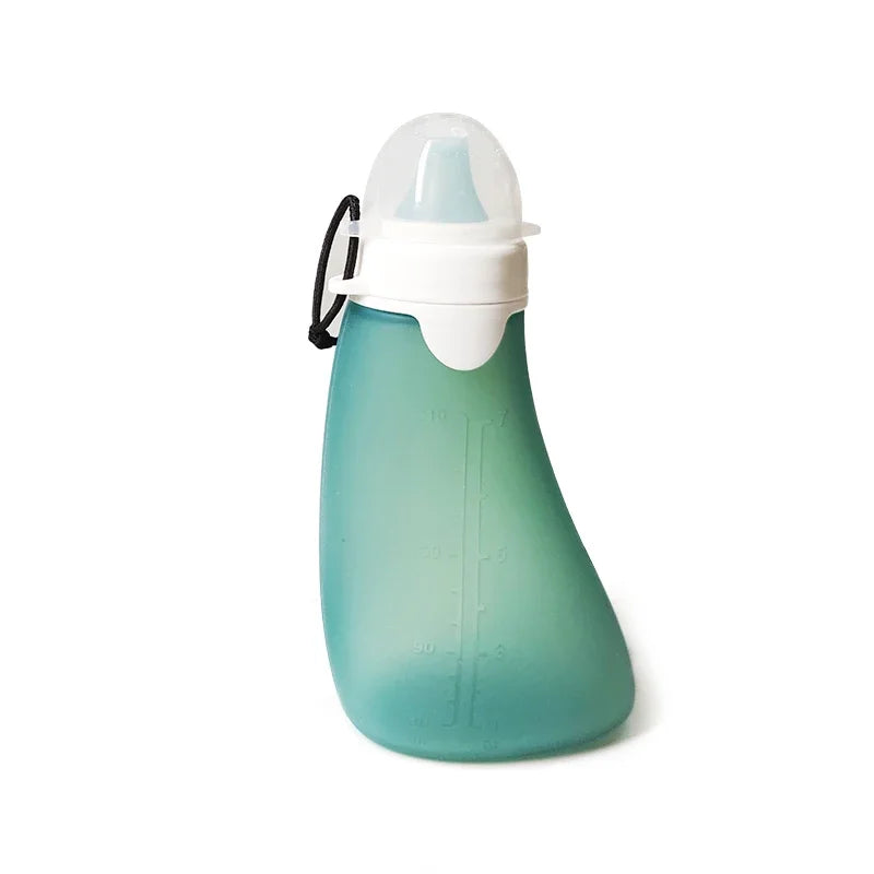 240ml Reusable Silicone Yummy Pouch Squeeze Refillable Baby