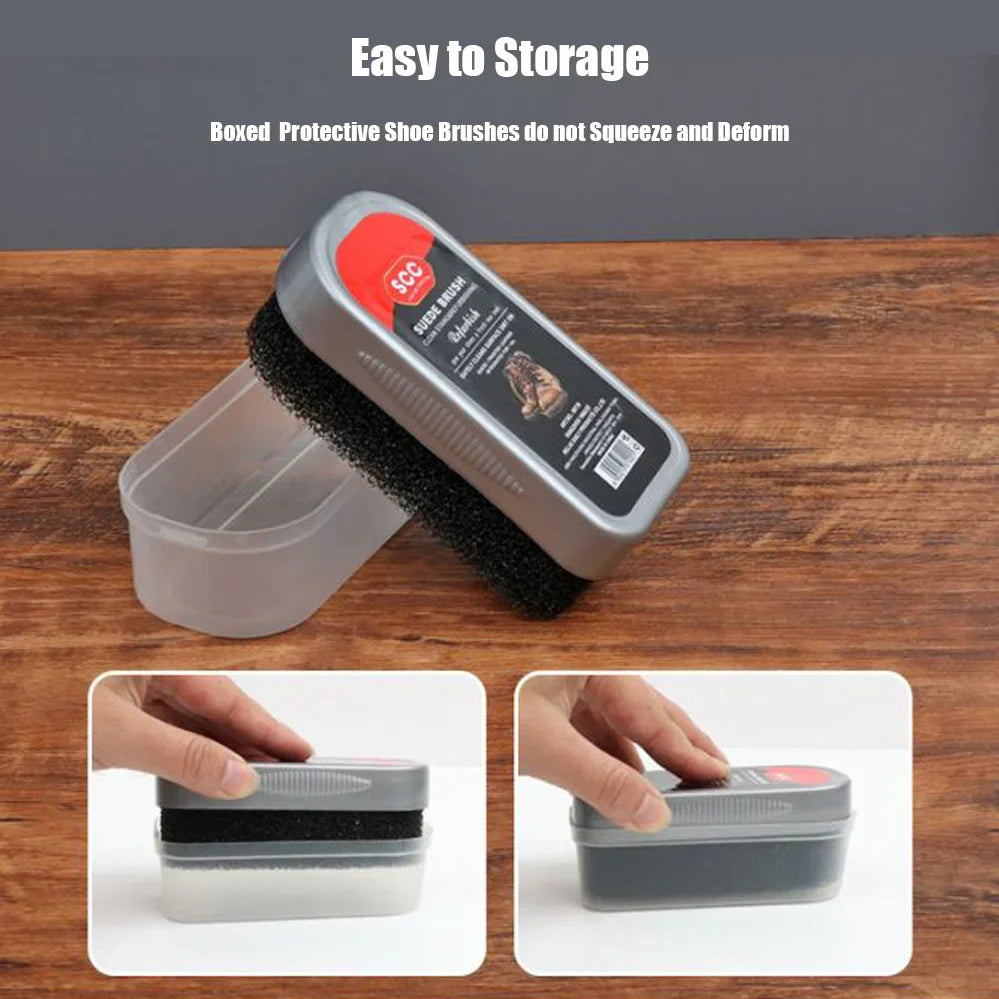 1Pc Suede Shoe Brush Plastic Sponge Shoe Cleaning