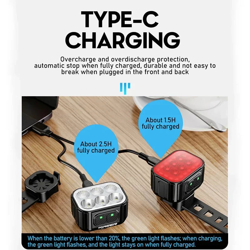 Q6 Bicycle Light Super Bright Cycling Lamp USB