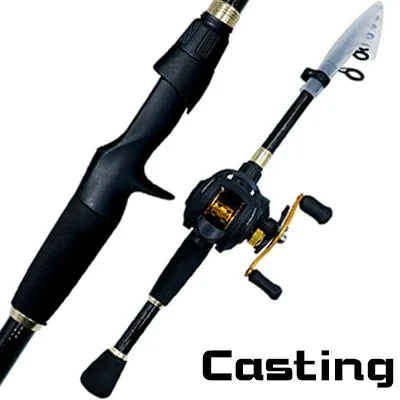 Ghotda Casting Fishing Rod Combo Telescopic Carbon Rod