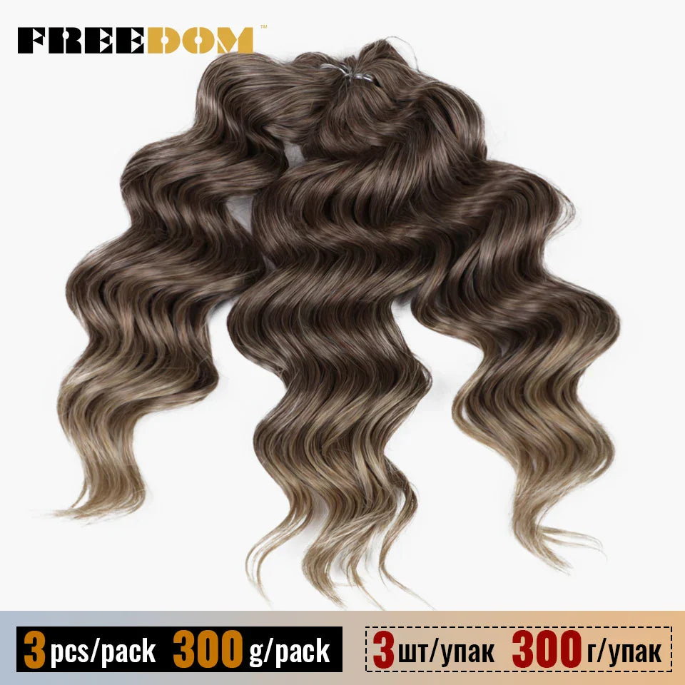 FREEDOM Deep Wavy Twist Crochet Hair 16 Inch