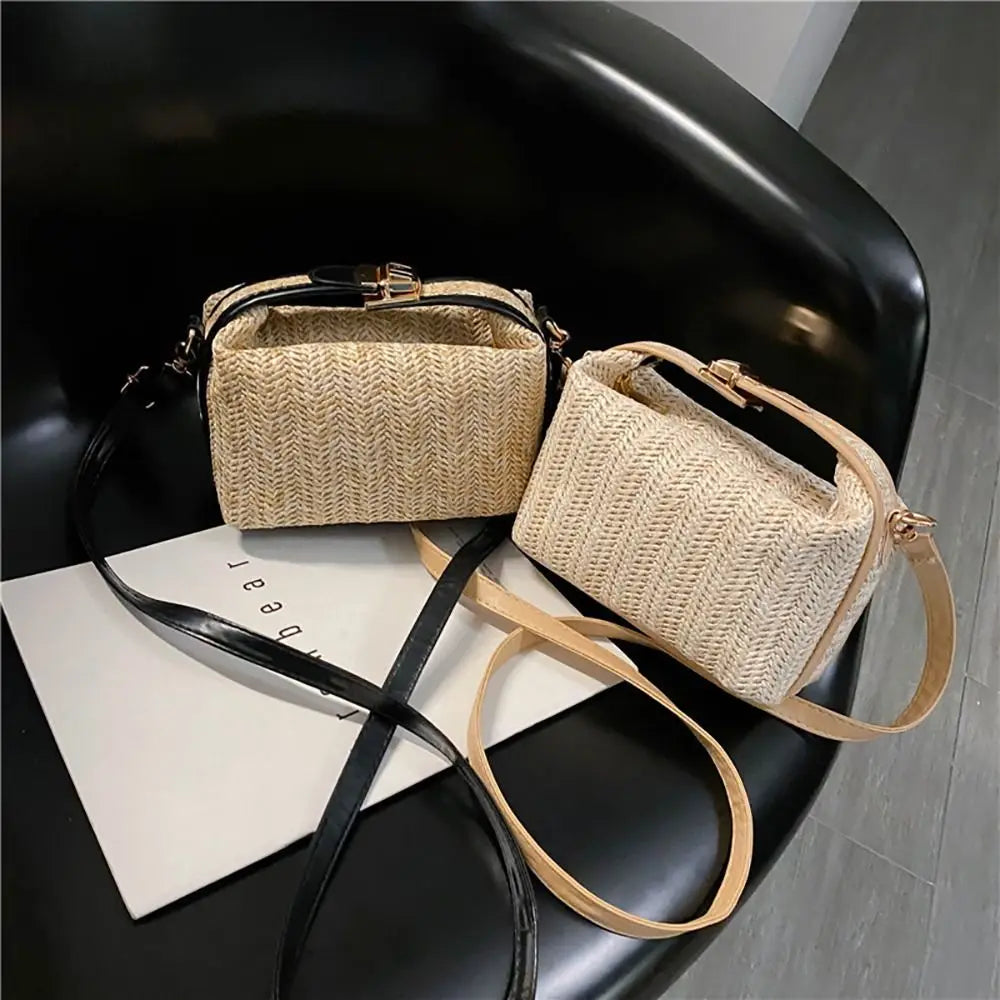 With Hardware Lock Crossbody Bag Trendy Large Capacity