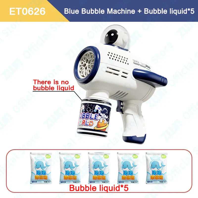 Children Bubble Gun Toy Astronaut Fully Automatic Bubble
