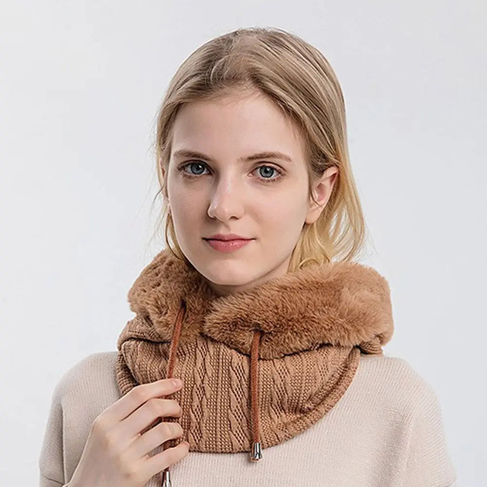 New Winter Women 3in1 Knitted Ski Hat with