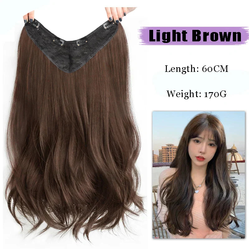 AS-Part Synthetic Clip In Hair Extension Long Thick