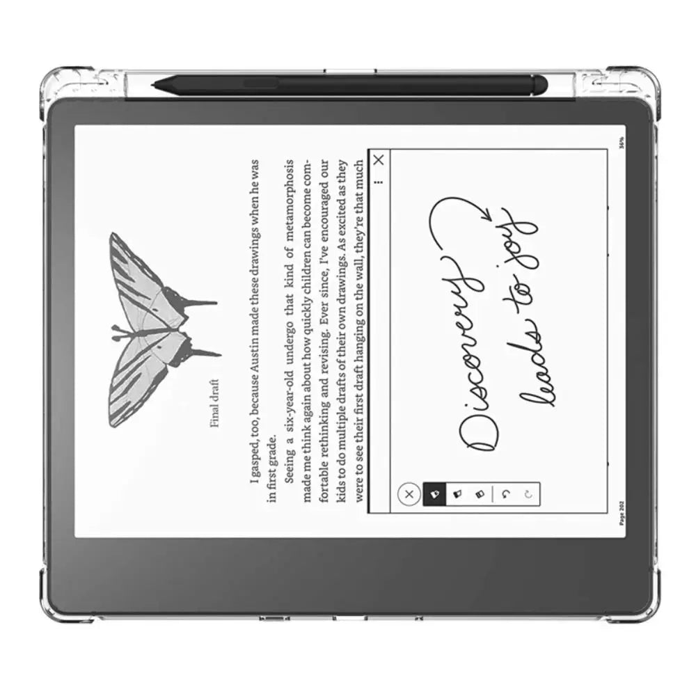 with Pen Slot Tablet Case TPU Transparent E-book