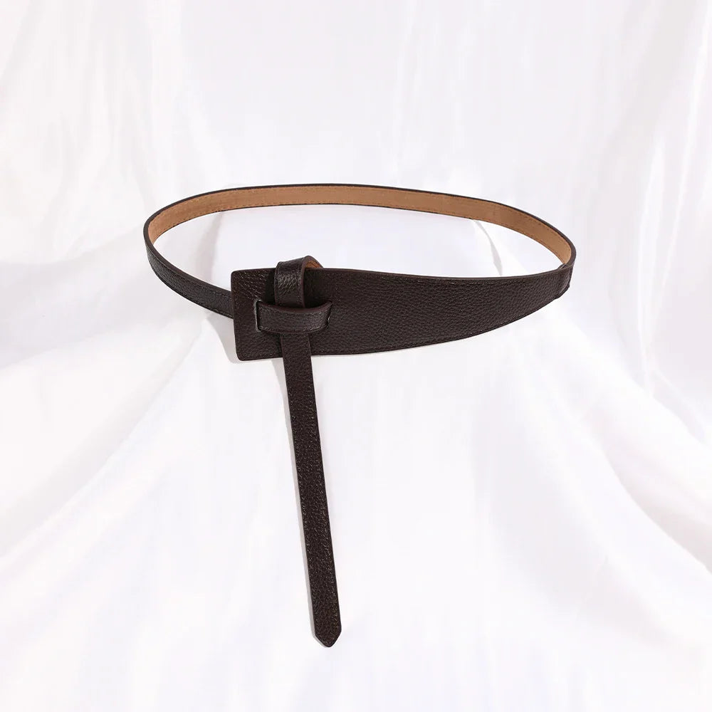 PU Designer Belts for Women High Quality Knot