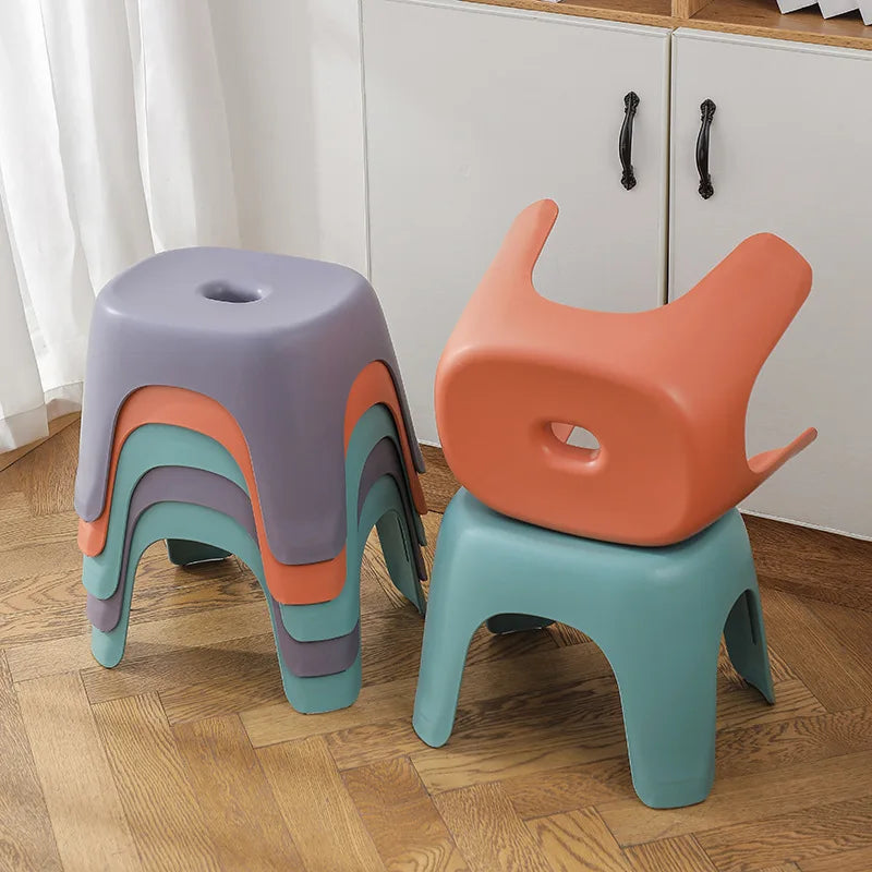 Bathroom Chairs Household Plastic Stool Thickened Stackable Coffee
