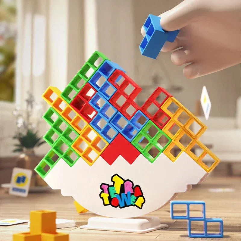 64PCS Dinosau Tetra Tower Fun Balance Stacking Building