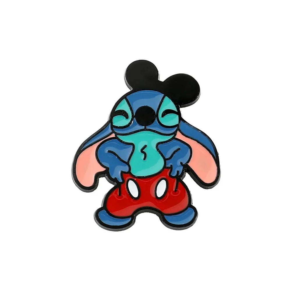 Stitch Lapel Pins for Backpack Accessories Cartoon Lilo