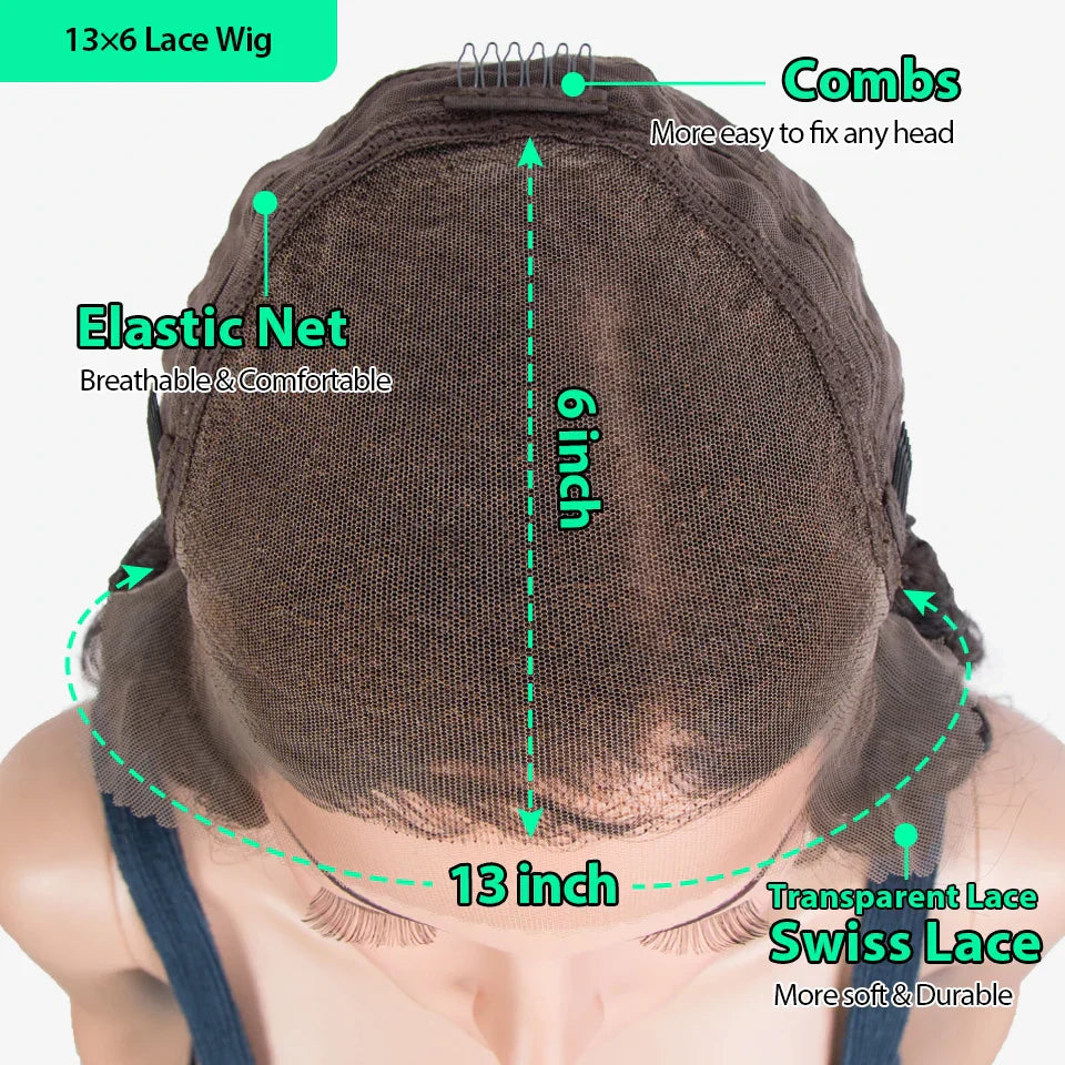 HD Transparent 13x4 Lace Front Human Hair Wigs