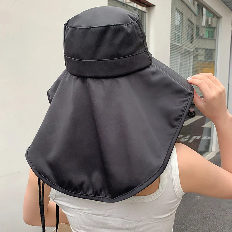 Women Outdoor Fisherman Hat Wide Brim Bucket Hat