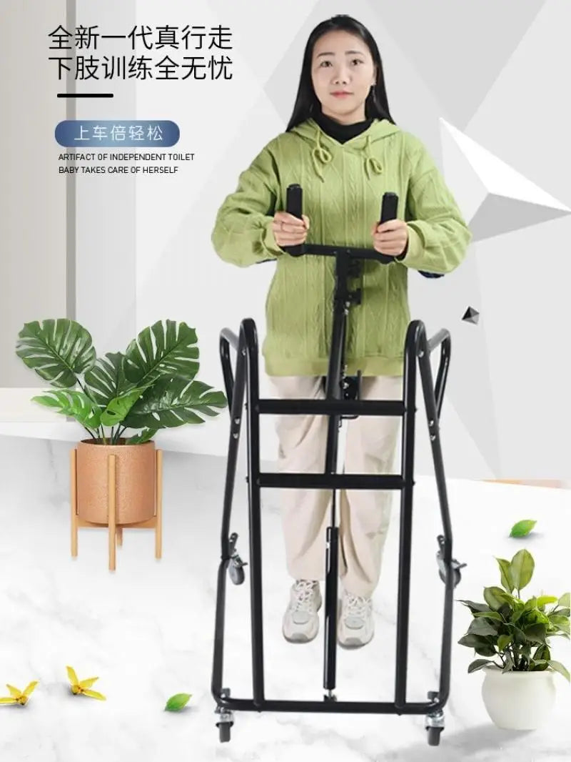 Elderly Walker with Four-Wheel Mobility Aids Stroke Hemiplegia