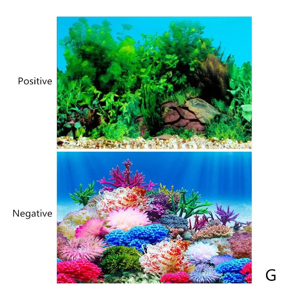 Aquarium Background Decoration Sticker Fish Tank Landscape Sticker