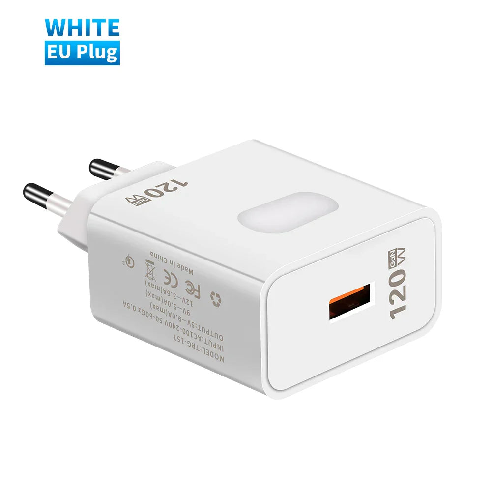 120W USB Charger Quick Charge QC3.0 USB C
