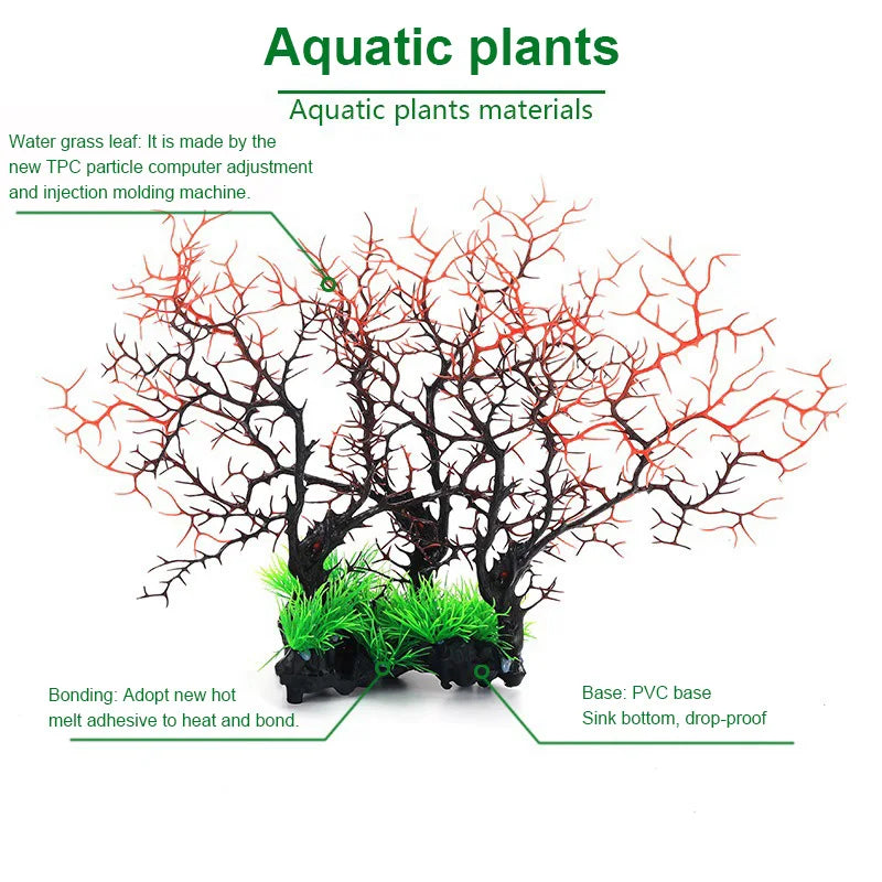New Simulation Coral Aquarium Landscape Decorations Willow Iron