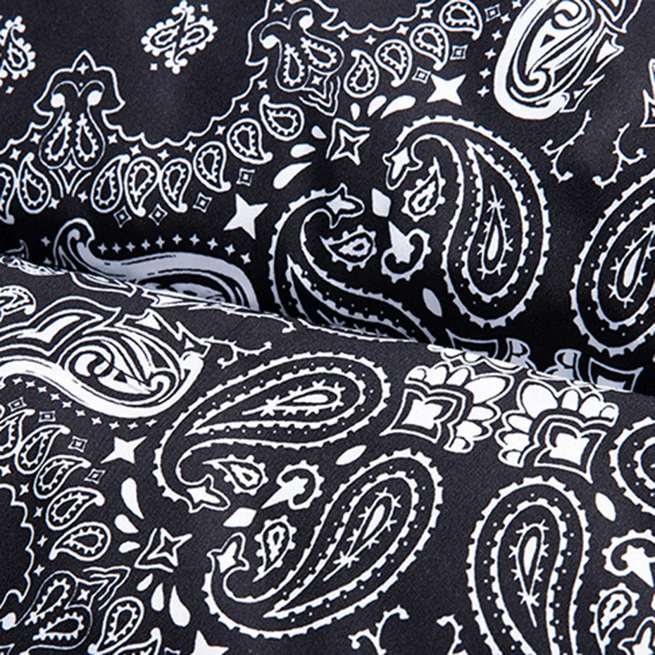 Winter Padded Vest Paisley Bandana Pattern Thick Warm