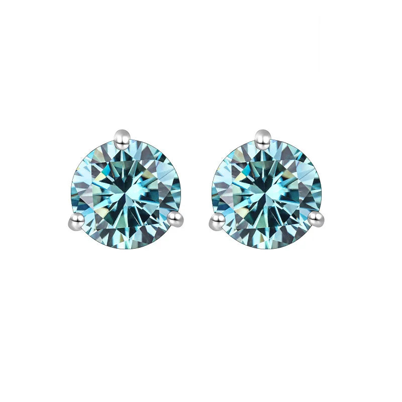 Gica Gema Premium 0.5-1ct Moissanite Diamond Stud Earrings