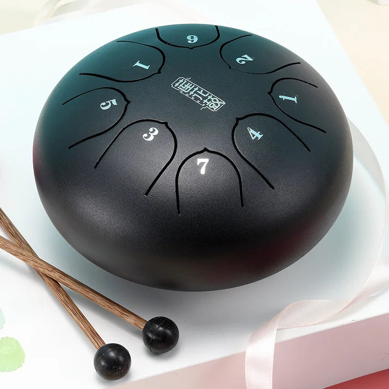 Hluru Glucophone Steel Tongue Drum 6 Inch 8