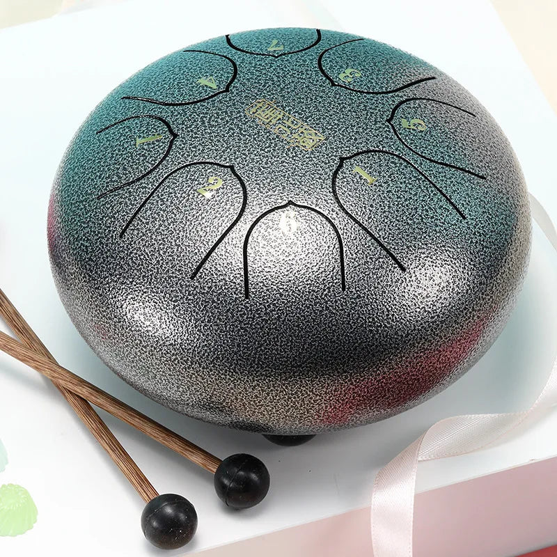 Hluru Glucophone Steel Tongue Drum 6 Inch 8