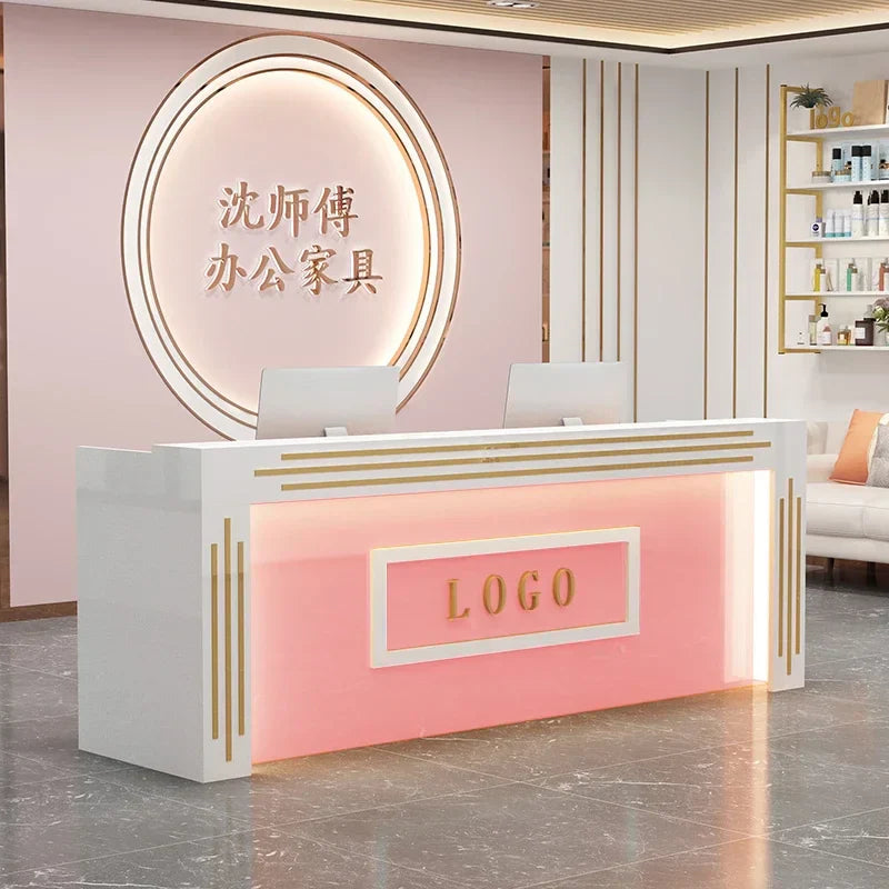 Modern Cash Register Clothing Store Counter Reception Desks