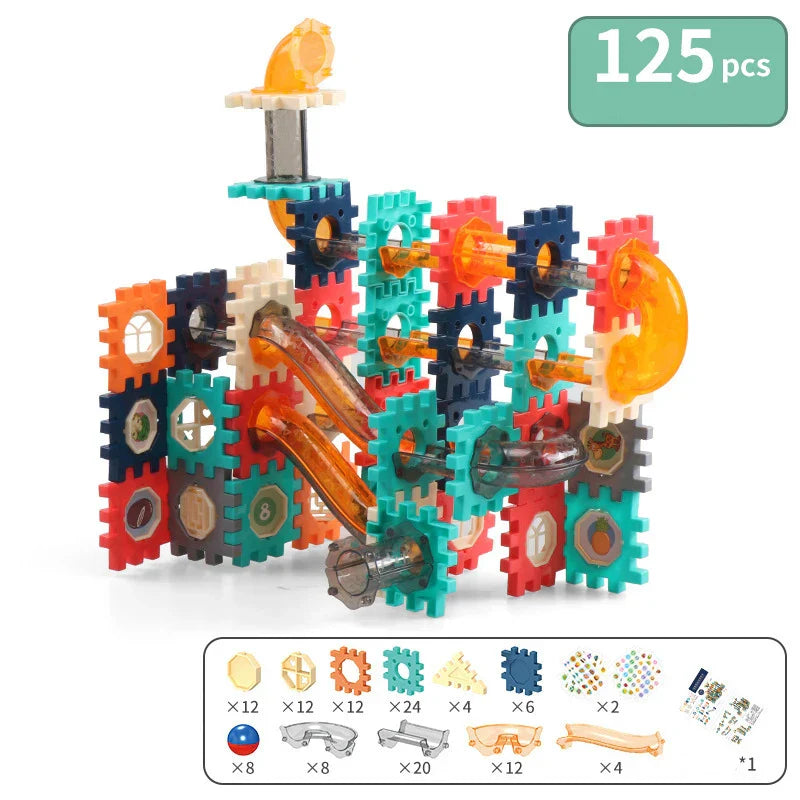Marble Run Race Track Building Blocks Toys Kids