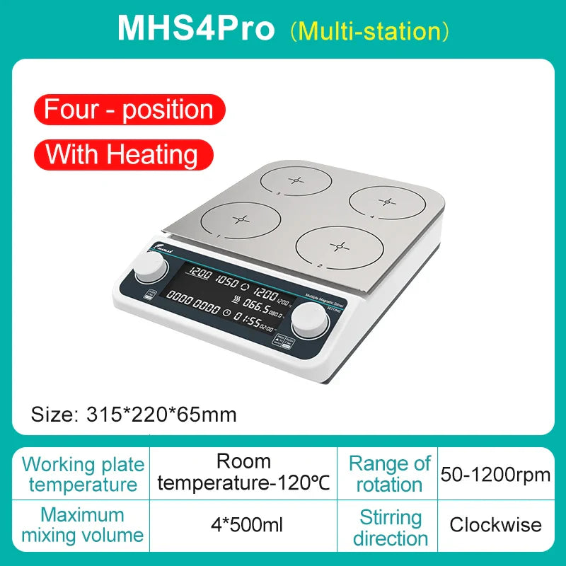 JOANLAB Multi-station Magnetic Stirrer Digital Display Laboratory Stirrer
