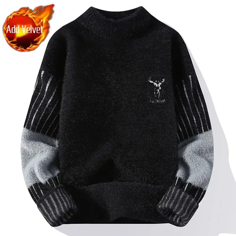 Men's Clothing No Hoodie Knit Sweater Male Pullovers