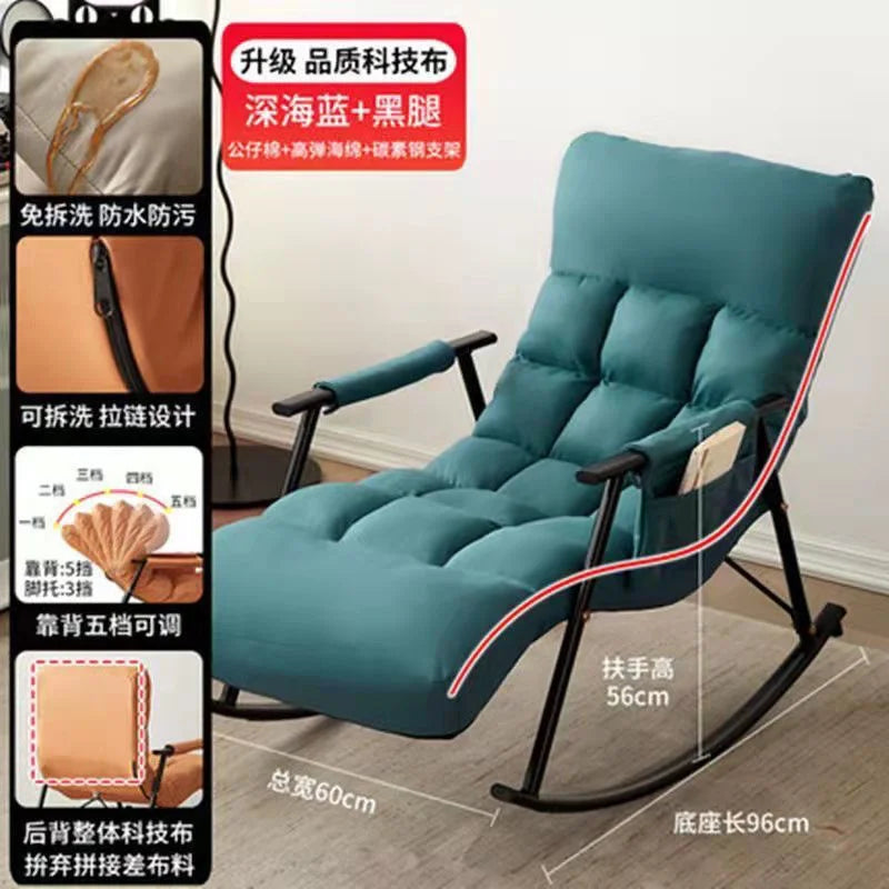 Recliner Nordic Lazy Sofas Rocking Chairs Living Room