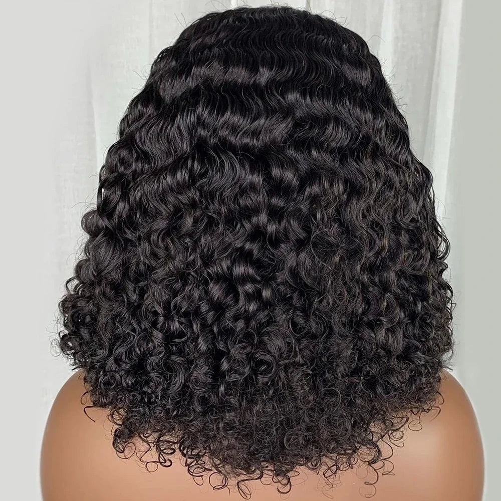 Glueless Wig 12A Short Bob Wig Deep Wave