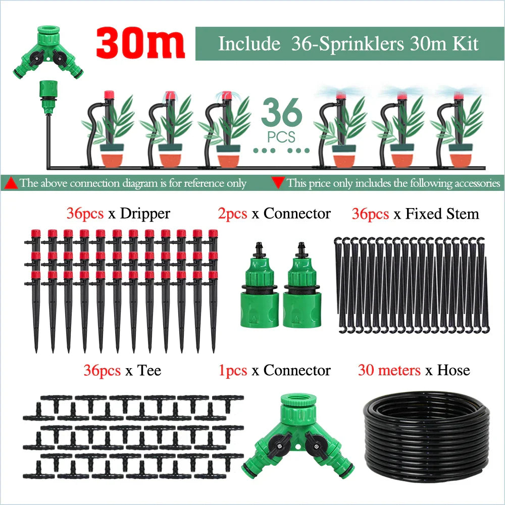 50-5M Garden Smart Drip Irrigation System with Timer