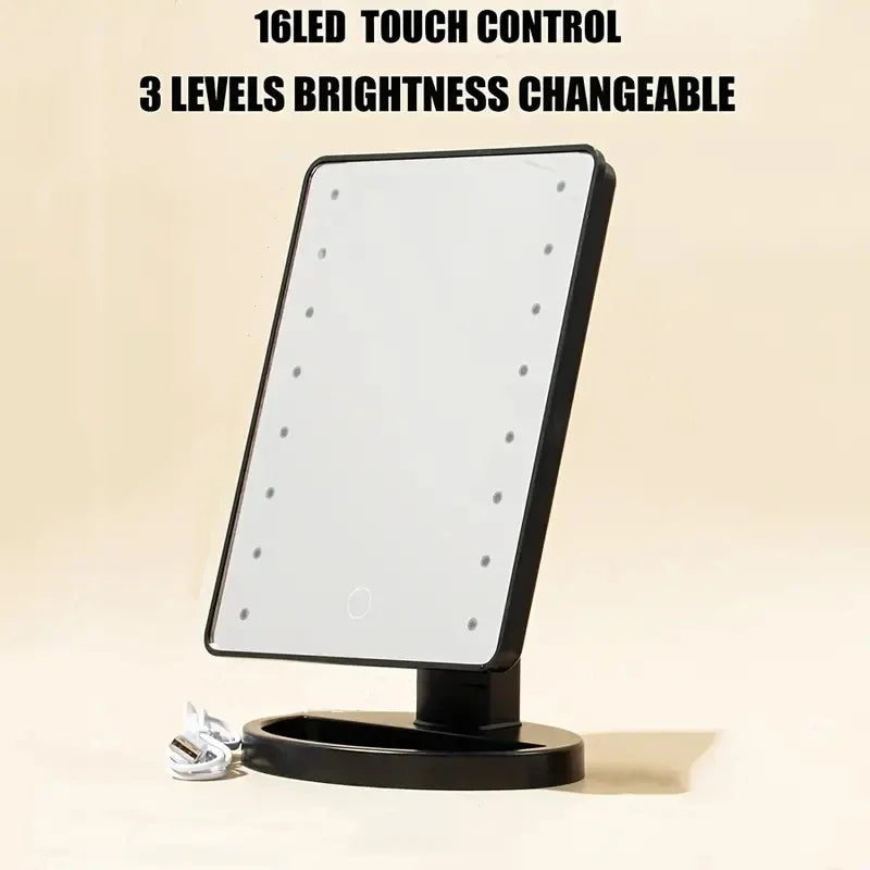 1pc-LED desktop night light makeup mirror desktop 360