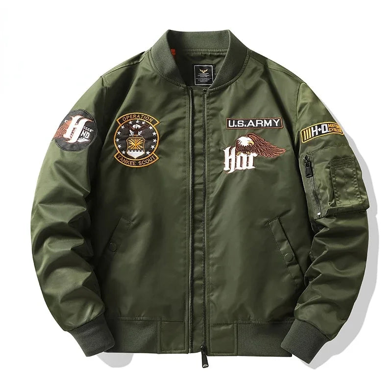 Aviator Men's Jacket Embroidered Baseball Uniform Eagle Jacket