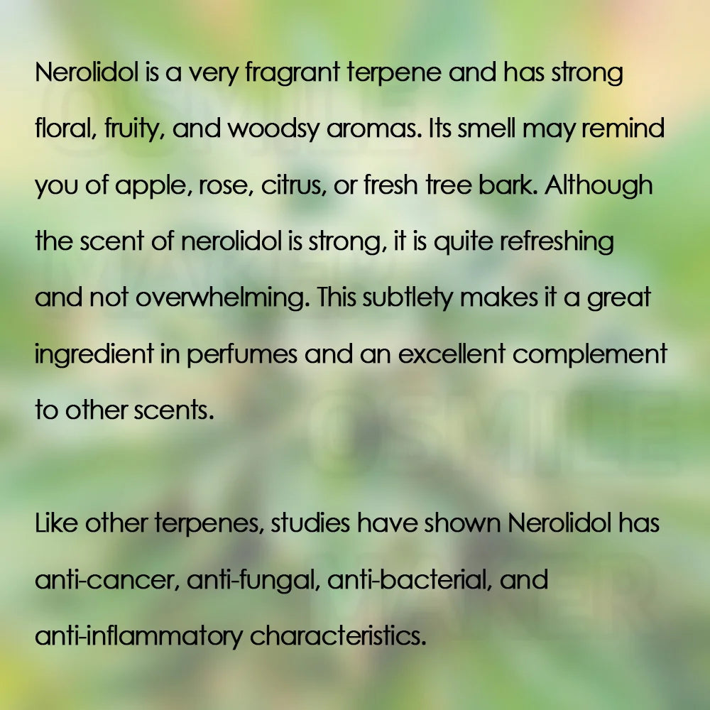 Organic food grade 10-30ml Nerolidol terpenes oil with