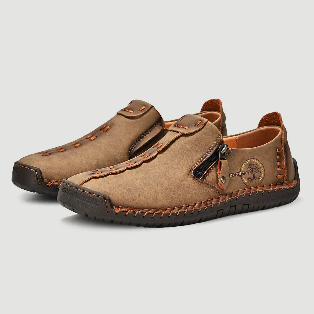Handmade Leather Men Shoes Casual Slip on Loafers
