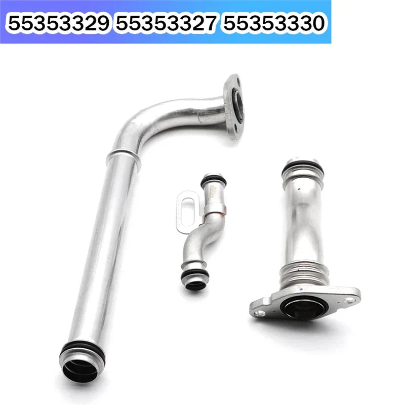 3Pcs Engine Coolant Water Pipe Oil Cooler Pipe