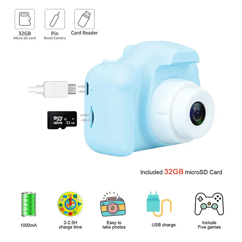 Kids Camera Toys Mini HD Digital Video Selfie