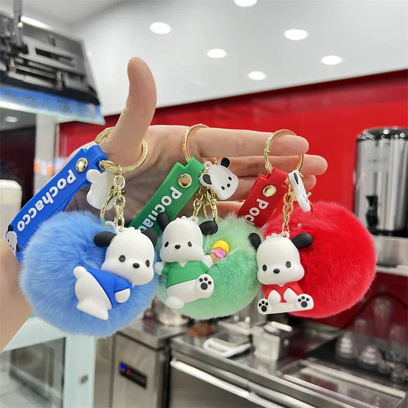 Kawaii Sanrio Keychain Cute Cartoon Pochacco Doll Pendant