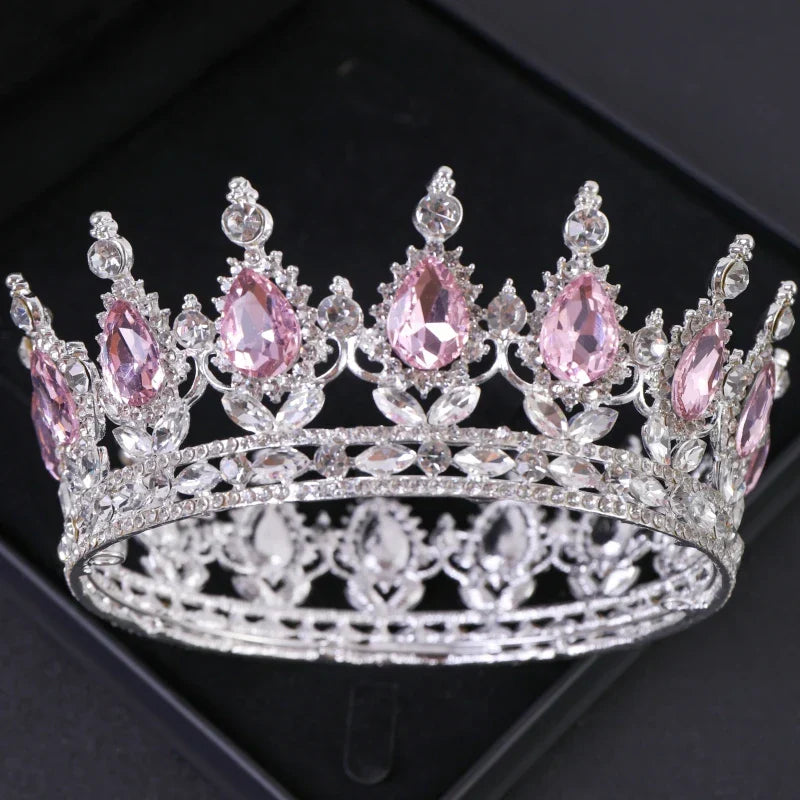 Baroque Crystal Tiaras And Crowns Rhinestone Prom Diadem